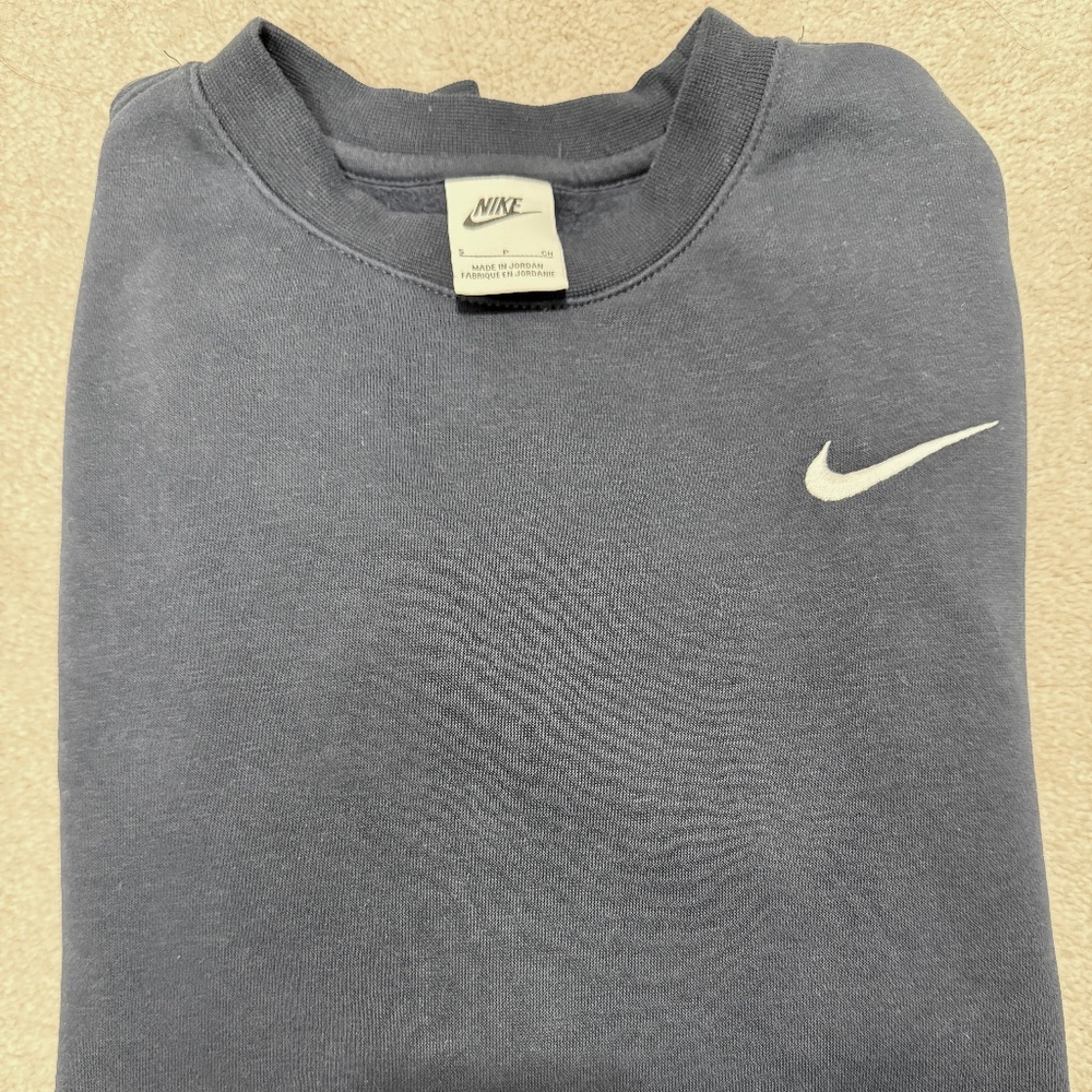 Nike Navy Sweatshirt with White Logo  S